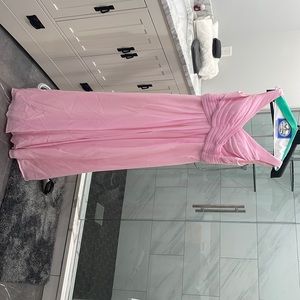 Bridesmaid dress V-neck, A-line